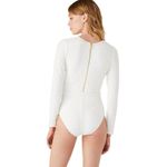 Kate Spade  Belted Long Sleeve One Piece rash guard Shell Jacquard Swimsuit NEW Photo 2