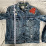 American Eagle Outfitters Denim distressed Small embroidered jacket Photo 9