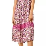 Ba&sh YSEE FLORAL MIDI DRESS FLUTTER CAP SLEEVE LAGOONLOOK GRANNYCORE MAIDEN Photo 0
