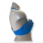 Lucky Brand Teal with Colorful Ruffle Stitch Bikini Top NWT Photo 5