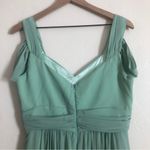 Pinkblush NWT Light Olive Chiffon Cold Shoulder Maternity Evening Gown Photo 4