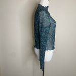 Green Snake Print Graphic Sheer Mesh Top Sz ? small T Swift Photo 3