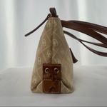 Dooney & Bourke Vintage  Signature Canvas with Leather Trim Handbag in Brown Pink Photo 3