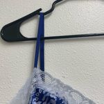 Victoria's Secret  Blue Animal Print Chemise with Lace Photo 3