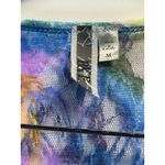 BKE  Lace Overlay Tie Dye Short Sleeve Top Women M Blue Purple Orange Black Photo 7