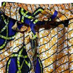 Etsy Full Brightly Colored Maxi Elastic Tie Waist Orange Yellow Blue Medium Photo 5