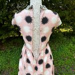 Anthropologie Troubadour Pink And Black Starburst Retro Silk Blend Dress Sz 2 Photo 5