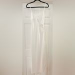Beginning Boutique NEW Renaissance White Satin Maxi Dress Tie Front Closure sz 0 Photo 7