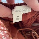 Treasure & Bond Floral Maxi Dress M Rust Red Spaghetti Strap Smocked Tie Back Photo 5