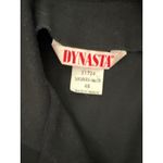 Vintage DYNASTA Black Button Front Coat Dress Women's Size 48 Made In Greece Photo 3