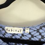 Habitat  3D Knit Blue Tunic Shirt Lagenlook Boho Artsy Womens Medium Photo 2