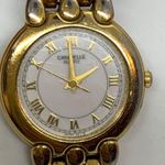 Bulova Caravelle 24mm gold silver tone Quartz watch white dial size 6.5” fresh battery Photo 1