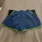 Nike  Blue and Black Athletic Shorts with Neon Accents Photo 3