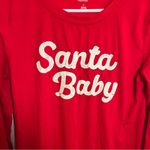 Isabel Maternity Santa Baby Holiday Graphic Long Sleeve Tee S Red Size undefined Photo 4