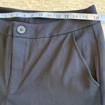 CAbi ‎ Keen Kick Flare Crop Pants 12 Classic Navy Ponte Stretch Ankle Button Photo 5