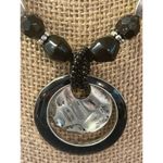 Laura Ashley  Black & Silver Tone Multi Strand Seed Necklace Photo 1