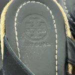 Tory Burch  Bailey Multi Strap Wedge Suede Espadrille Black Wedged Sandals Size 8 Photo 5