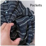 Theory Black Silk Semi Sheer Collared Waist Tie Long Sleeve Shirt Dress Small Photo 8