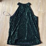 Cable & Gauge Emerald Green Sequin Sleeveless Tank Top Photo 0