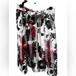 Paprika  Red and Black Floral A-Line pleated Skirt Photo 5