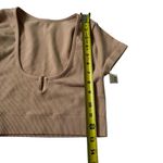 Aerie Beige Stretch Real Soft Crop Tank Top Women Size Medium NWT | 20-2 Photo 5