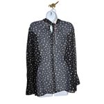 NWT Maison Common Silk Blouse Sz. 40 (US 8) Black Photo 3