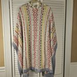 CAbi Love Carol Womens Siesta Fringe Poncho Sweater Medium Large M/L Photo 1