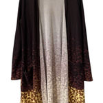LuLaRoe  Women Size Large Open‎ Front Cardigan Pockets Cheetah Teacher Photo 0