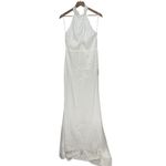 Lulus Eternity Together White Satin Halter Mermaid Maxi Dress Size L Size L Photo 2
