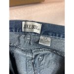 Vintage Jean Skirt 9 10 Patchwork Hearts Pencil Knee Length Distressed Juke Box Blue Photo 13