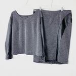 Lane Bryant Salt & Pepper Faux Leather Paneled Skirt Set Photo 2