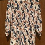 Bishop and Young Leaf Print Off-the-Should Romper Size L Photo 2
