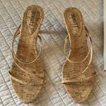 Schutz  anthro Evenise strapy 90’s Y2K Kitten Heel Sandals Natural cork size 9 Photo 0