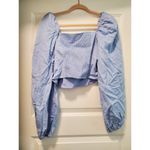 & Other Stories asos linen corset detail blouse in blue.a23 Photo 1