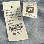 Me to We NWT  Cropped Long Sleeve Tie Dye Crew Neck Blue T Shirt Top Ombré XS Photo 4