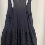 Max Rave black sleeveless dress front zip lace attached skirt size med Photo 3