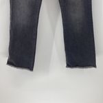 Free People grey high waisted raw hem cropped jeans festival casual stretchy Photo 2