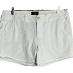 American Eagle  Shorts Womens 8‎ Shortie Chino White Khaki Flat Front Neutral Photo 0