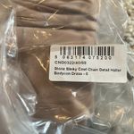 Pretty Little Thing Stone Slinky Cowl Chain Halter Bodycon Dress Size US 2 NWT Photo 8