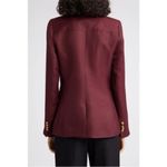 SMYTHE pintuck linen blend blazer in plum NWT Size 2 Photo 2