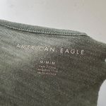 American Eagle Sage Green Oversized Flowy Blouse Photo 4