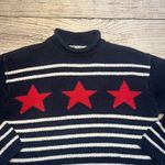 VTG Norton Studio Knit Sweater Womens S Stars Stripes Red Navy Blue Patriotic Blue Photo 1