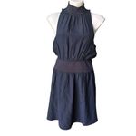 NWT, CINQ À SEPT Fern Sleeveless Mini Dress, Navy, Sz XL Blue Photo 5