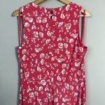 Ralph Lauren Lauren Sleeveless Floral Fit & Flare Midi Dress Womens 12 Pink Chic Photo 9