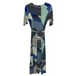 Preston & York  V Neck Patchwork Belted Tie Front Dress Photo 1