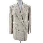 ZARA  double breasted blazer sz XL white pink blue Photo 4