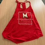 Under Armour University of Maryland Terrapins Tank Top Women's Small Red Sheer Photo 0