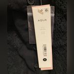 AQUA  For Bloomingdale’s Black Ruffle Embroidered Mini Dress Size M New W/ Tag Photo 10