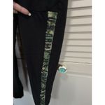 Army Military Jogger Sweatpants Blk/Camo Elastic Tie Waist Sz M Pockets Logo Black Size M Photo 3