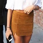 Brandy Melville Raquel Suede Skirt Brown Tan Photo 0